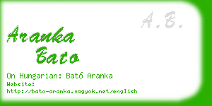 aranka bato business card